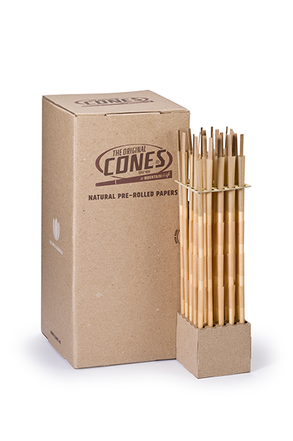 Natural Pre Rolled Cones® Brown Reefer - Box contains 500 pcs.