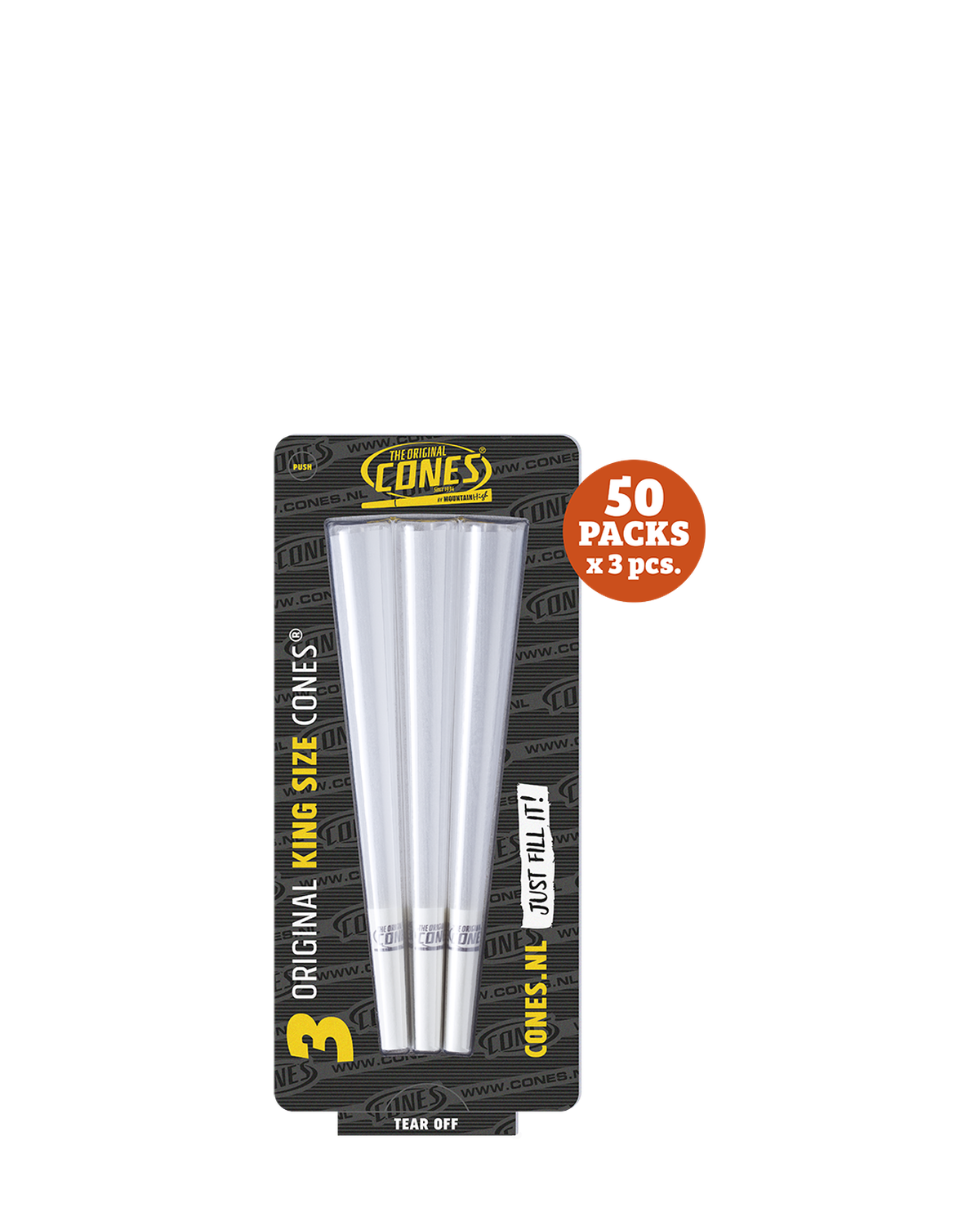 Original Pre Rolled Cones® White King Size 3pcs. - 50 x 3pcs. per Master Case