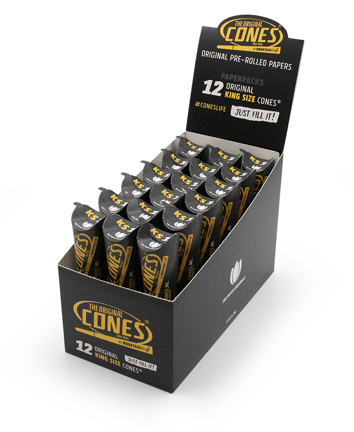Original Pre Rolled Cones® White King Size 12 Stk. - Display enthält 18 Paperpacks