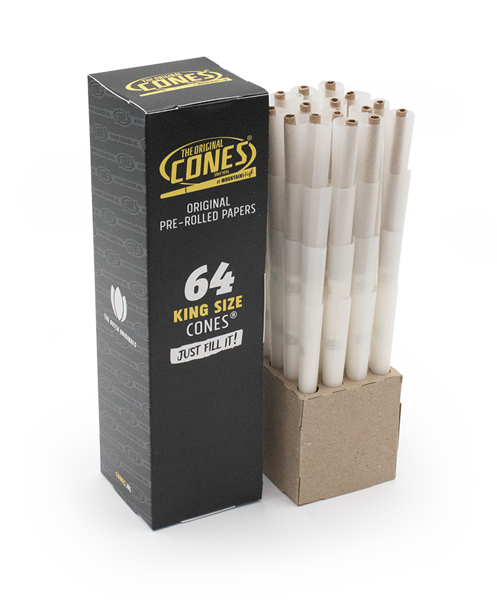 Conos Pre Enrollados Originales® Blanco King Size 64uds. - 25 x 64 uds. por caja maestra