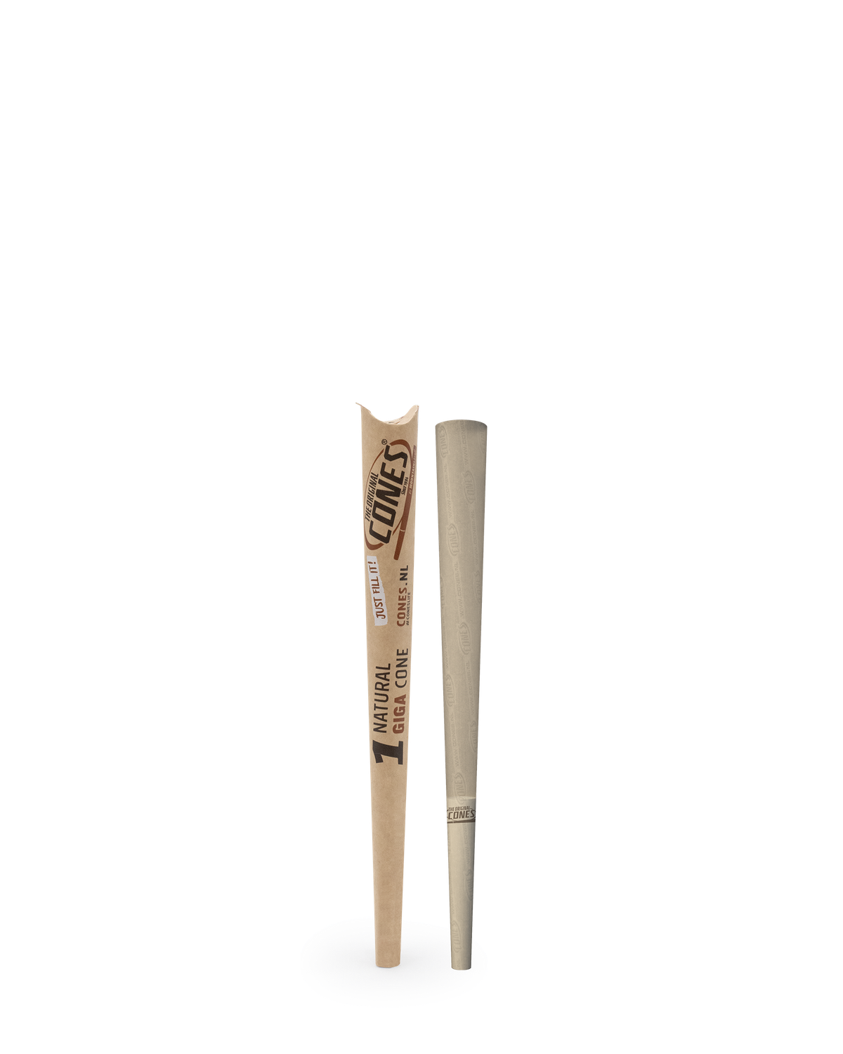 Natural Pre rolled Cones® Brown Giga 1pc. Paper Pack