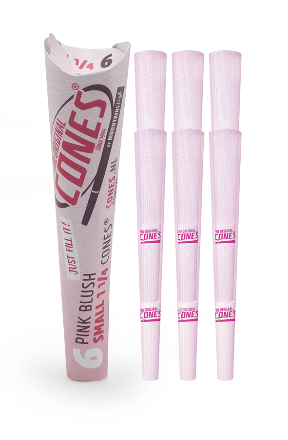 Pink Blush Pre rolled Cones® Small 1¼ 6pcs. - Display contains 32 packs