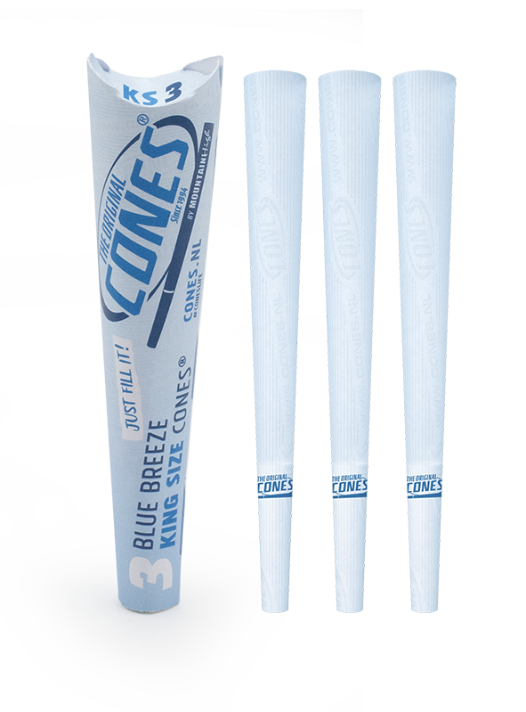 Blue Breeze Pre rolled Cones® King Size 3pcs. - Display contains 32 packs