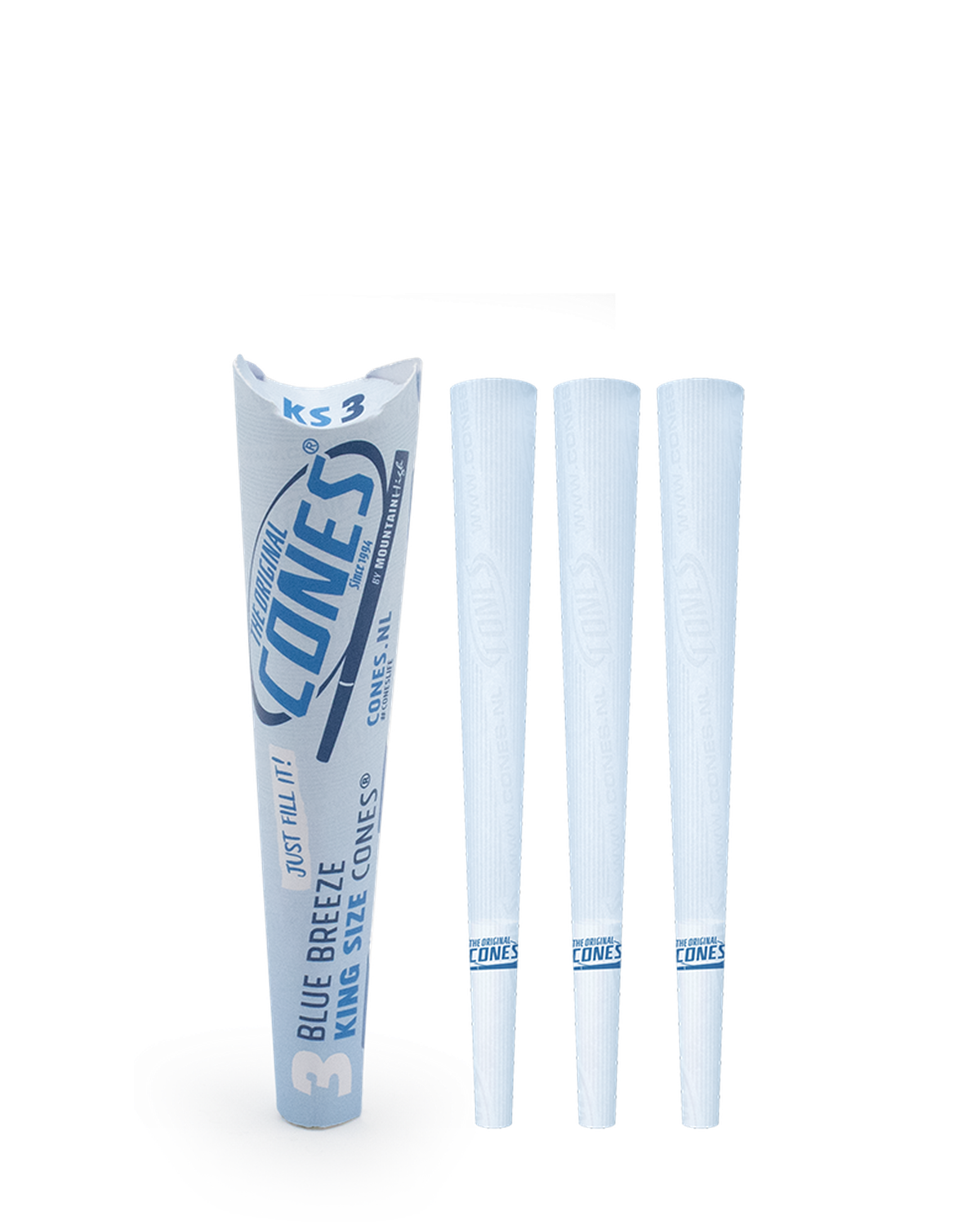 Blue Breeze Pre Rolled Cones® King Size 3pcs. Paper Pack