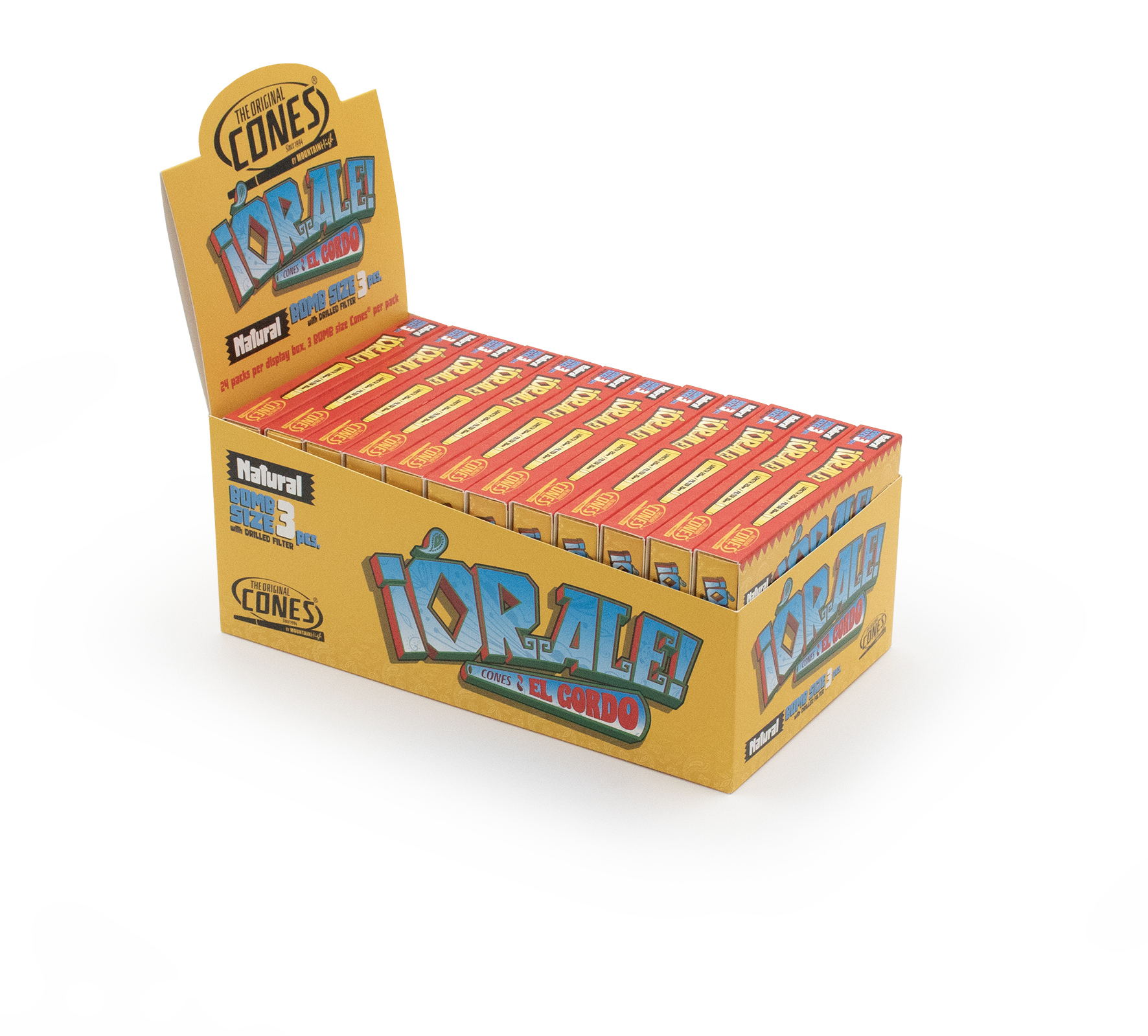 Natural Pre Rolled Cones® Brown Bomb Size Orale 3pcs.