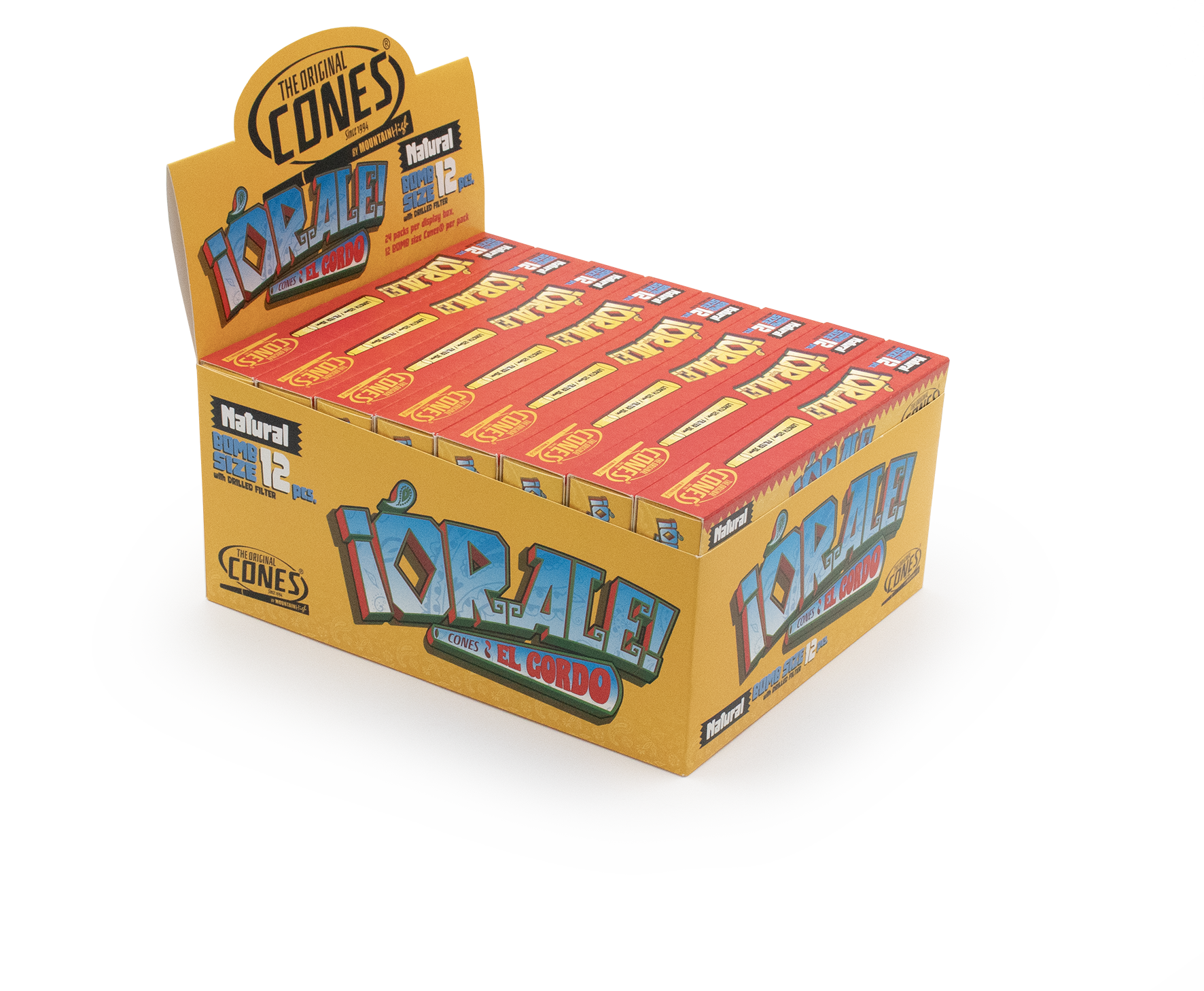 Natural Pre Rolled Cones® Brown Bomb Size Orale 12 pcs.