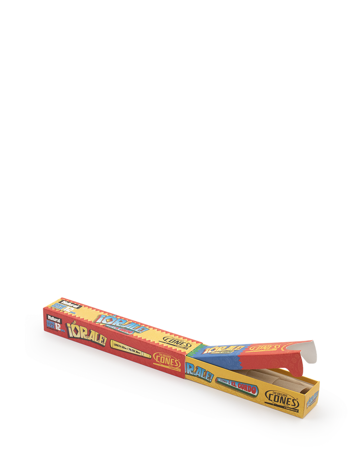 Natural Pre Rolled Cones® Brown Bomb Size Orale 12 pcs. Slidebox