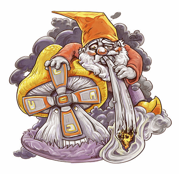 T-shirt unisex - Black - Gnome - Size XS