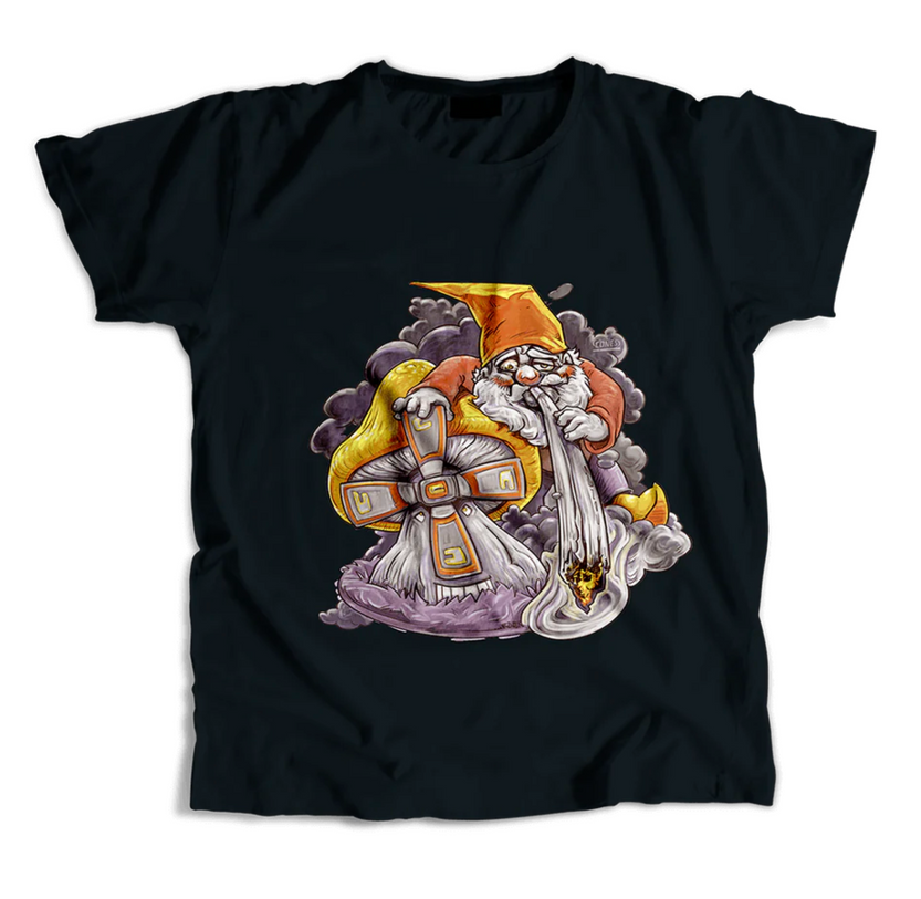 T-shirt unisex - Black - Gnome- Size M