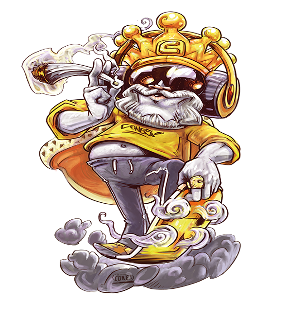 T-shirt unisex - Sand - King of Cones® - Maat XL