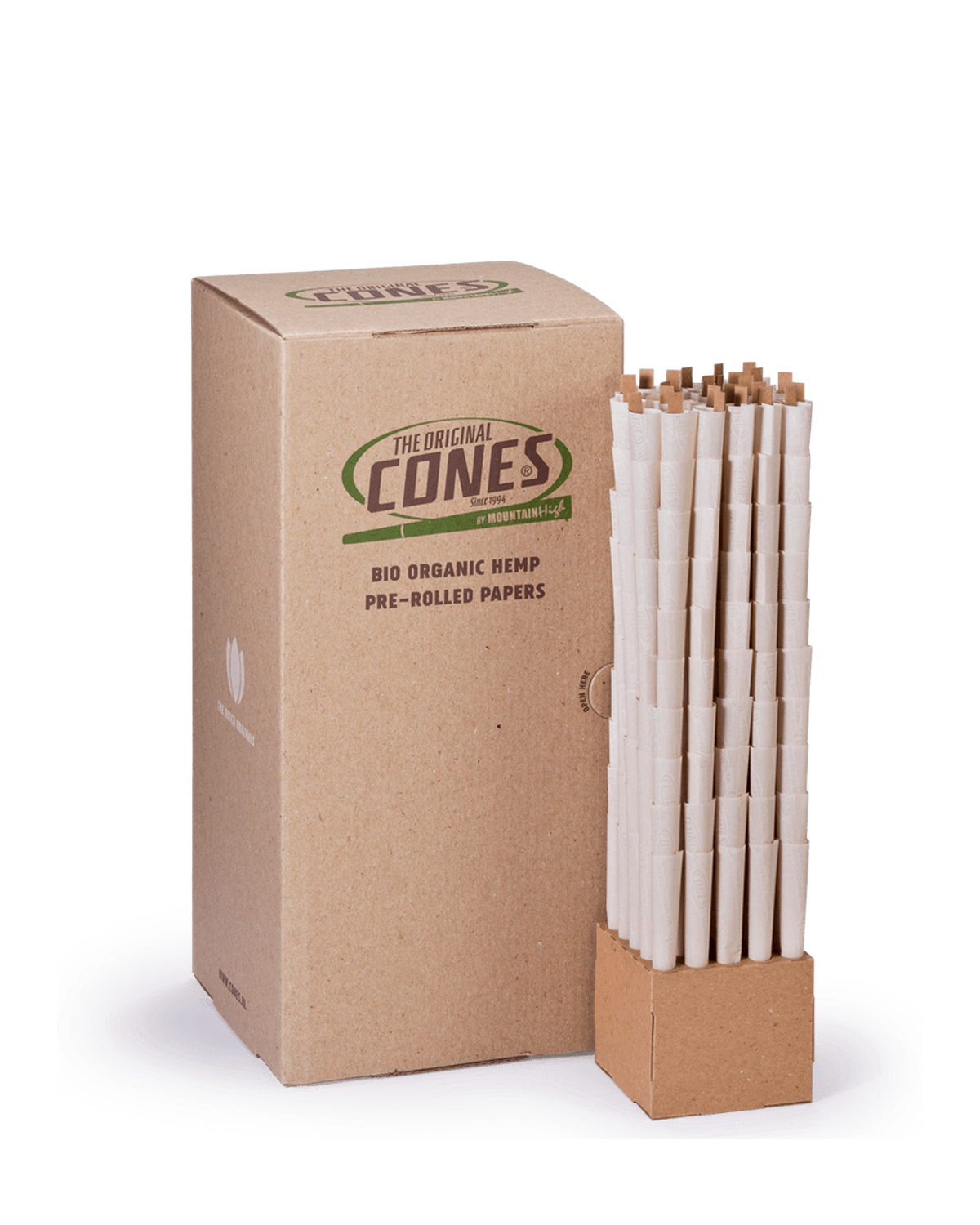 Bio Organic Hemp Pre Rolled Cones® Hemp King Size 109/20 - Bulk box contains 1000pcs.