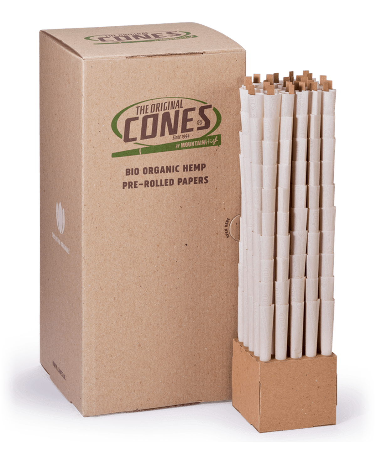 Bio Organic Hemp Pre Rolled Cones® Hemp King Size 109/20 - Bulk box contains 1000pcs.