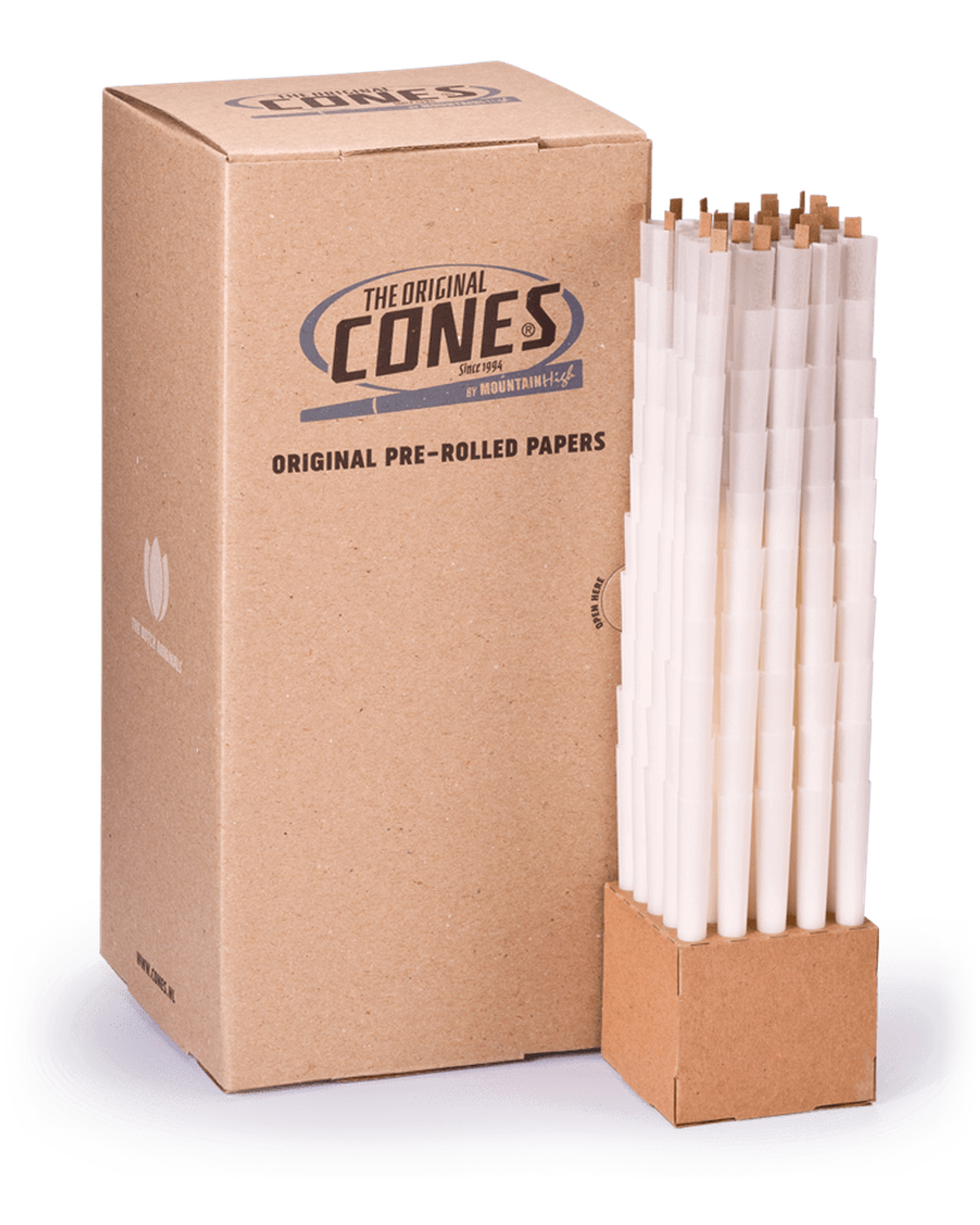 Original Pre Rolled Cones® White King Size 109/20 - Bulk Box contains 1000pcs.