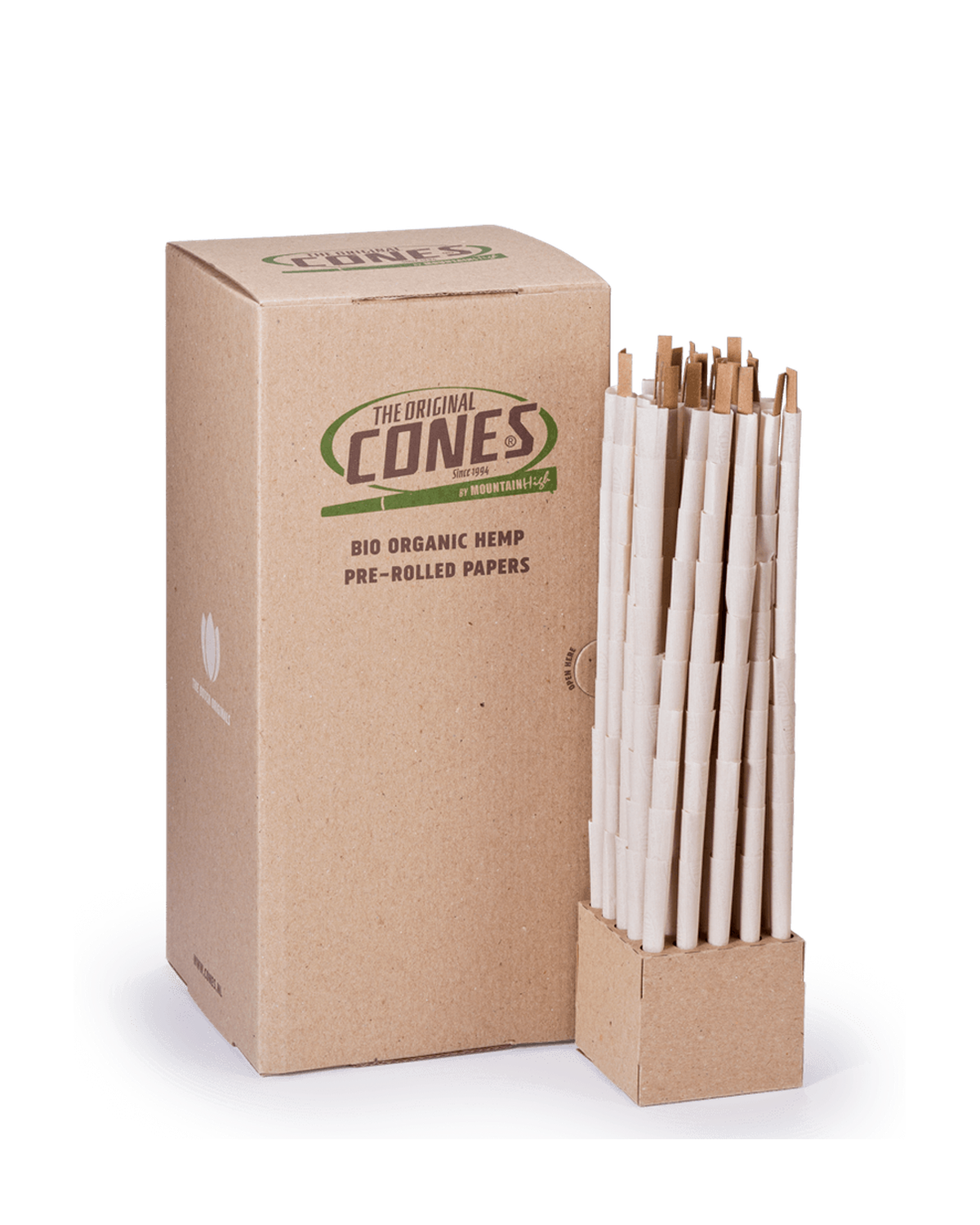 Bio Organic Hemp Pre Rolled Cones® Hemp Small 98/20 - Bulk Box contains 1000pcs.