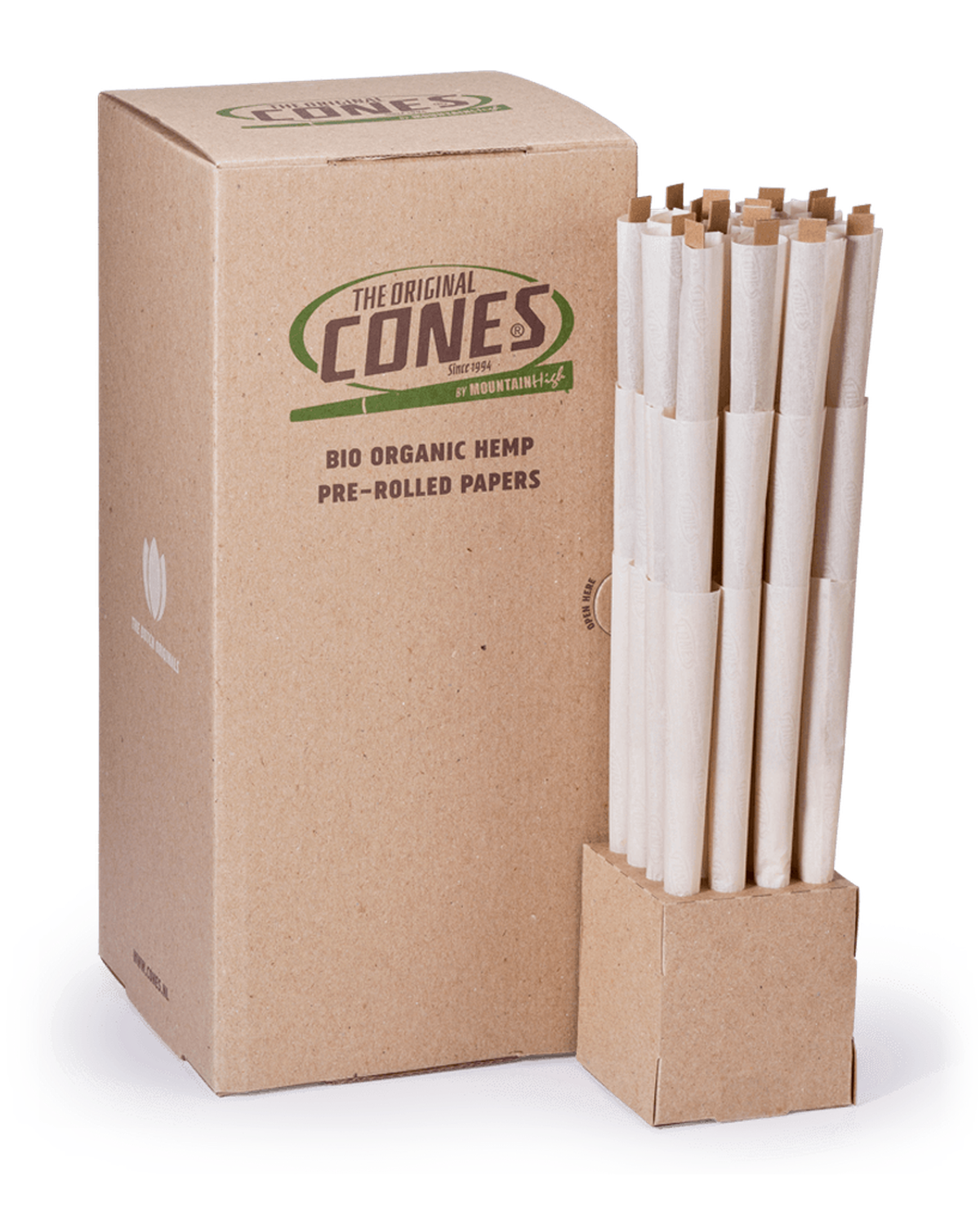 Bio Organic Hemp Pre Rolled Cones® Hemp Super Sized 180/58 - Bulk Box contains 192pcs.