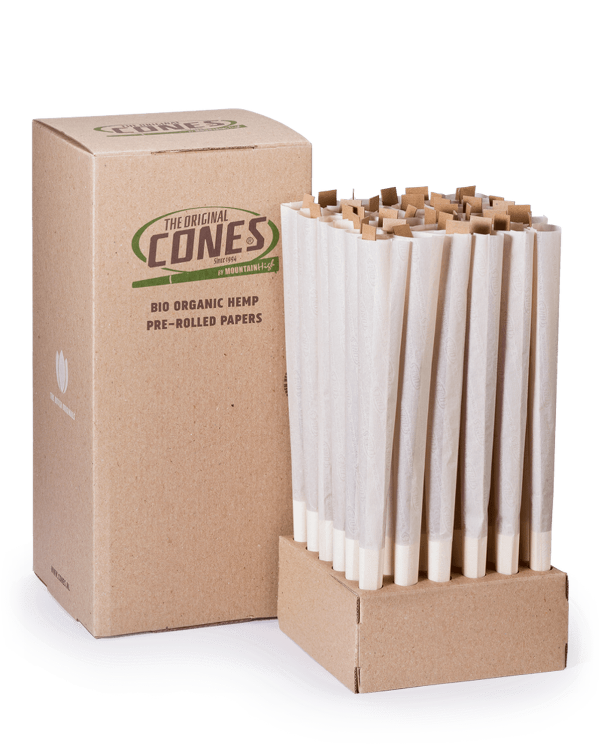 Bio Organic Hemp Pre rolled Cones® Hemp Giga 280/88 - Bulk box contains 36pcs.