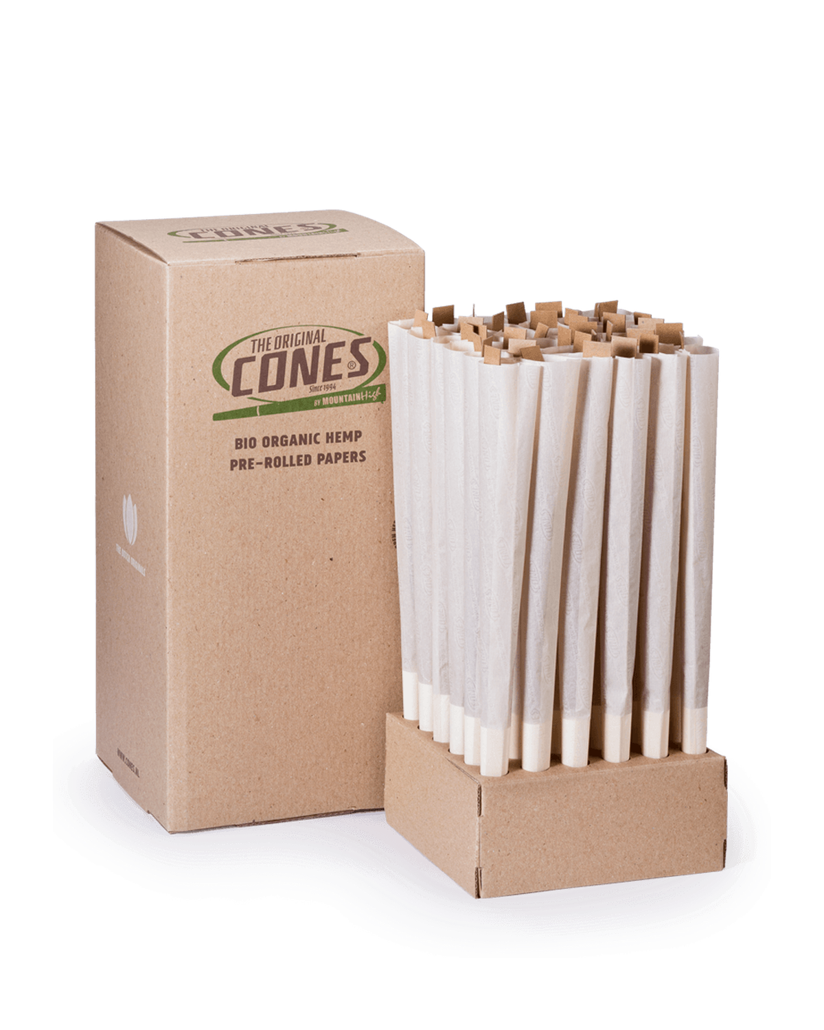 Bio Organic Hemp Pre rolled Cones® Hemp Giga 280/88 - Bulk box contains 36pcs.
