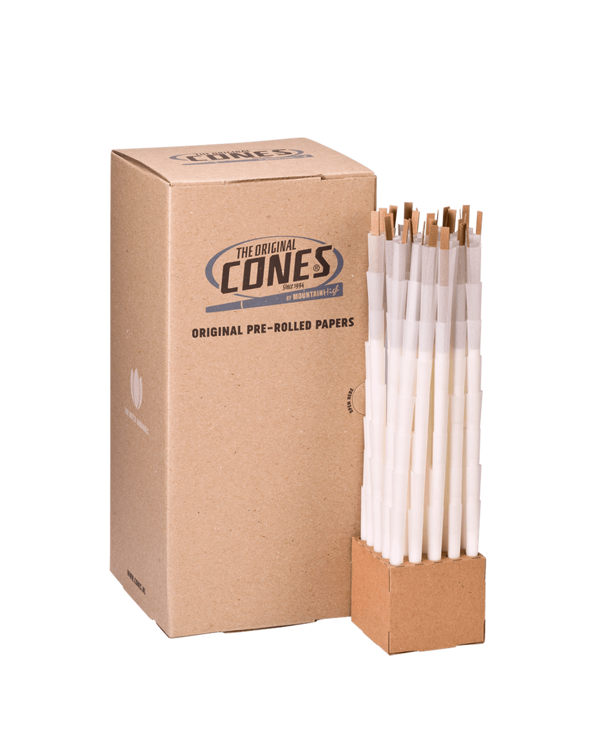 Original Pre Rolled Cones® White Small 98/26 - Bulk Box Contains 800pcs.
