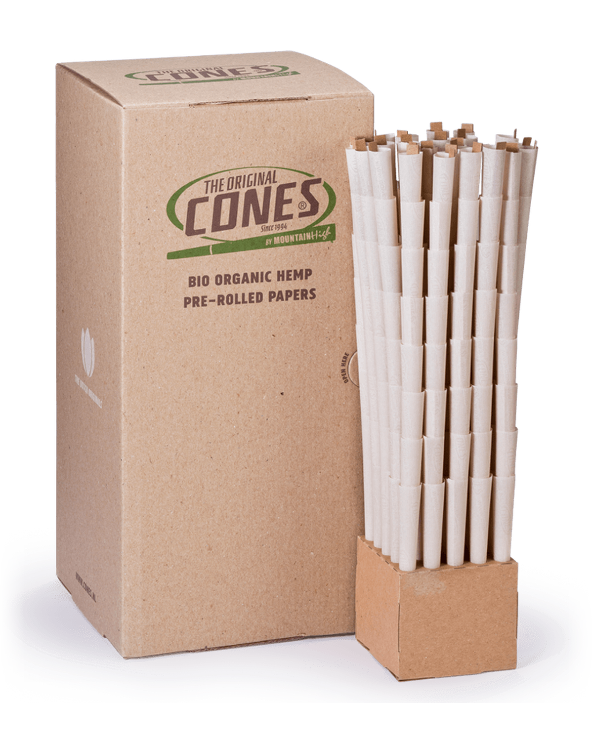 Bio Organic Hemp Pre Rolled Cones® Hemp King Size 109/26 - Bulk Box contains 800pcs.