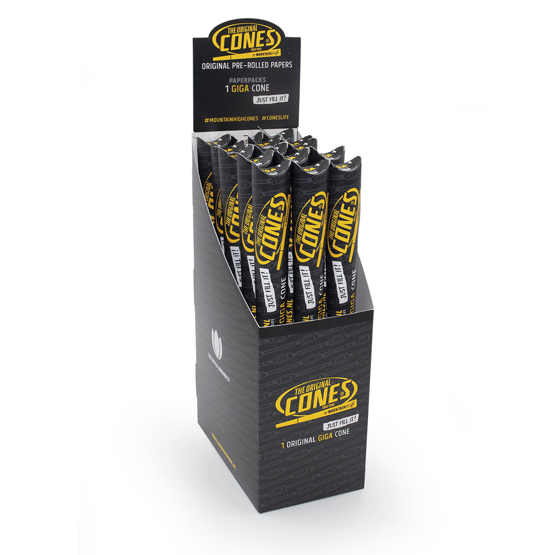 Original Pre Rolled Cones® White Giga 1Stk. - Display enthält 15 Papierpackungen