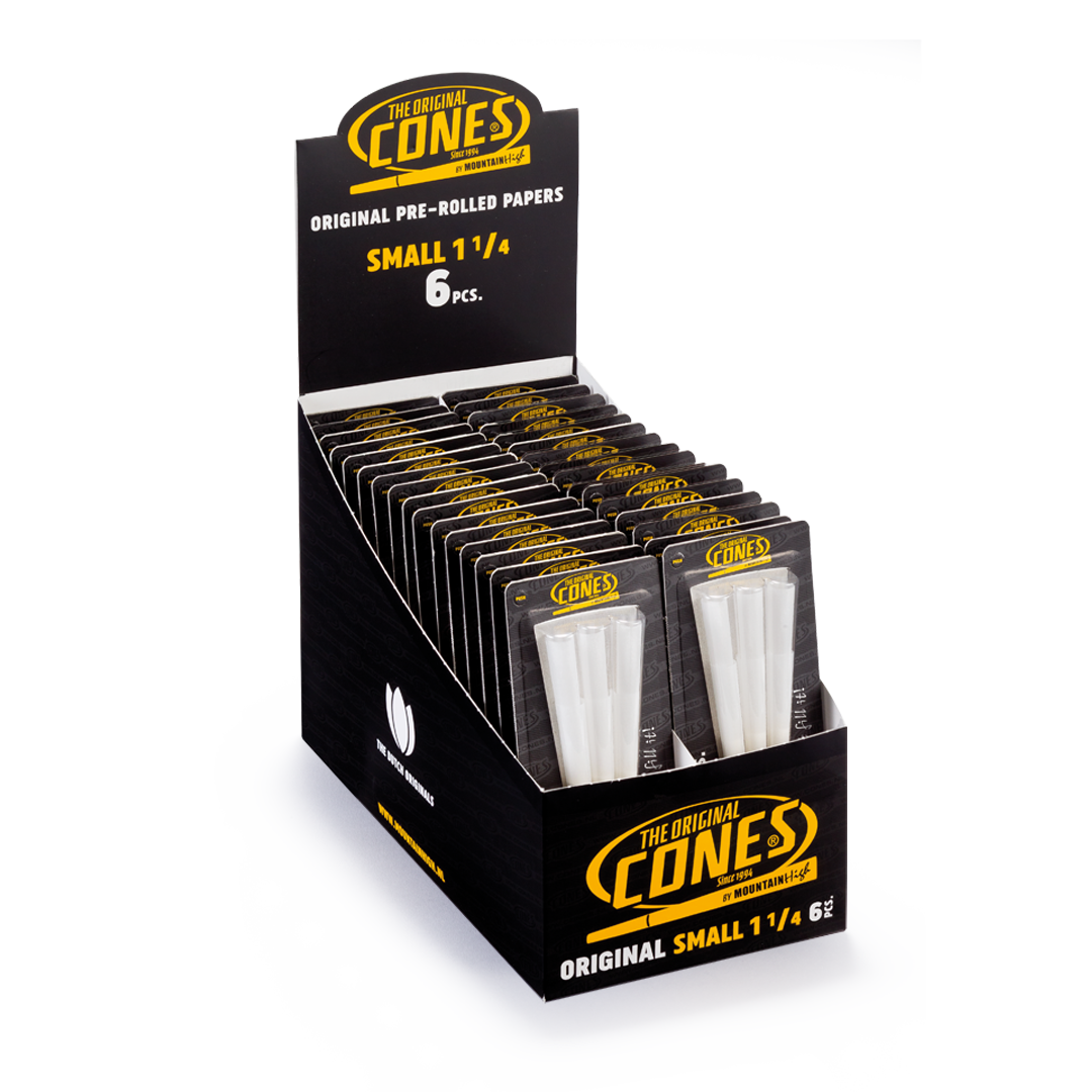 Original Pre Rolled Cones® Weiß Small 1¼ 6Stk. - Display enthält 32 Blister