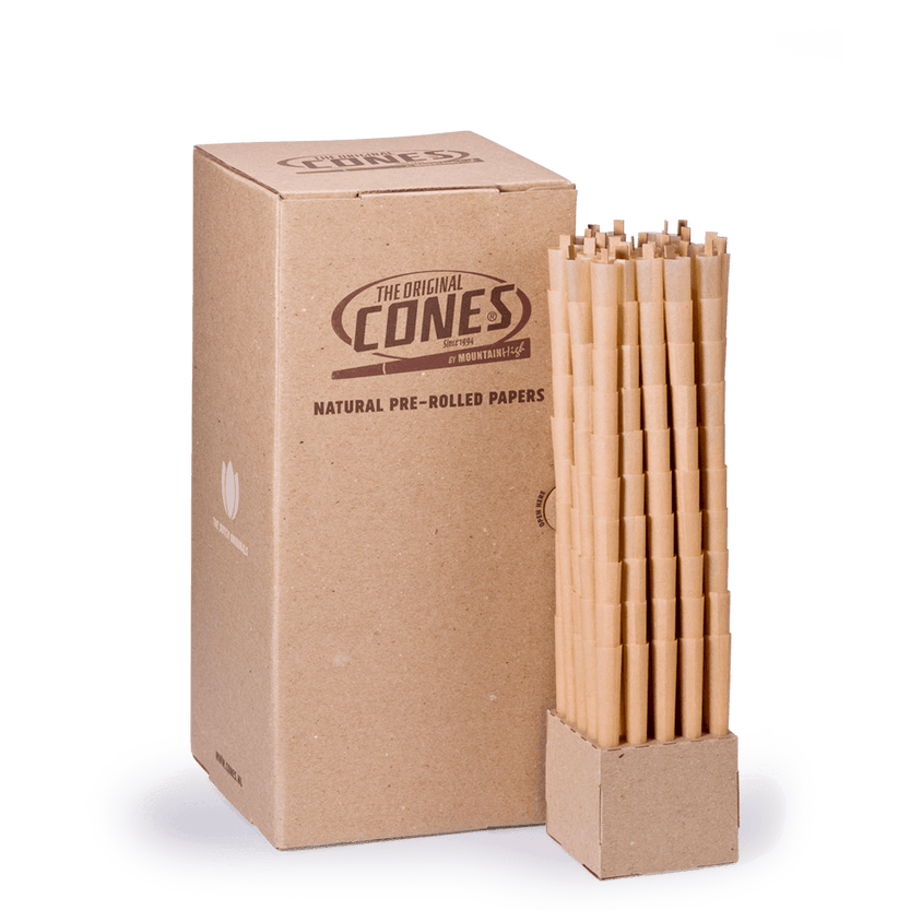 Natural Pre Rolled Cones® Brown King Size - Box contains 800pcs.