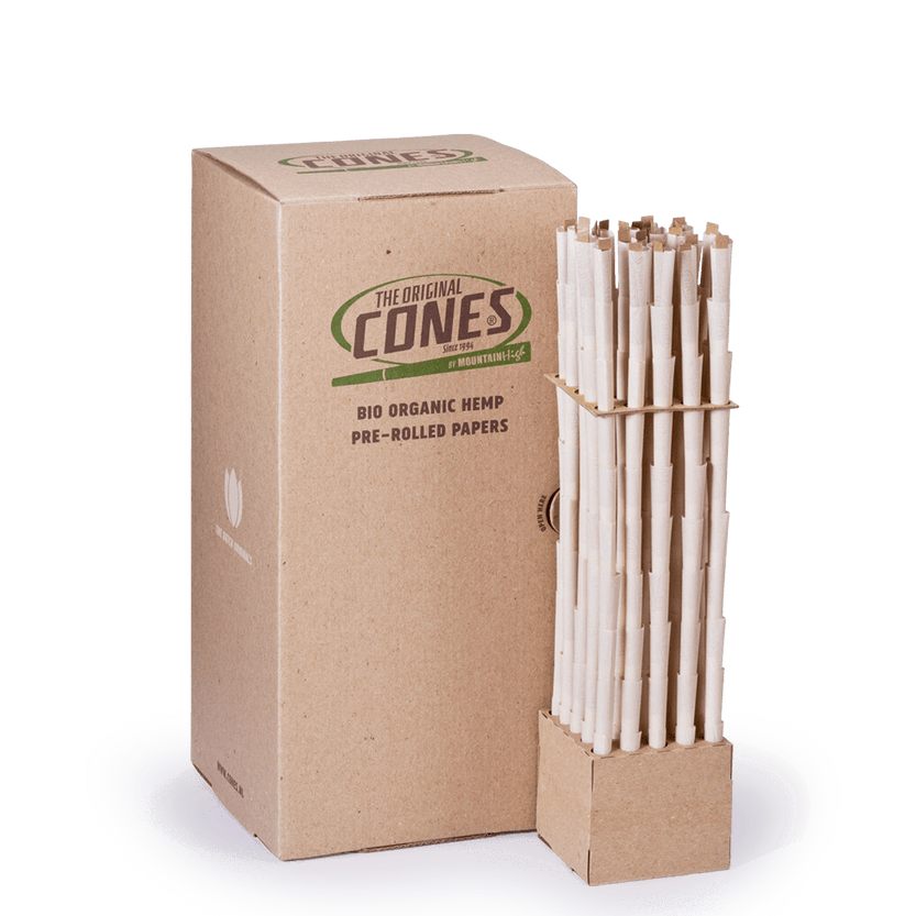 Bio Organic Hemp Pre Rolled Cones® Hemp Singles 70/26 - Box contains 1000 pcs.