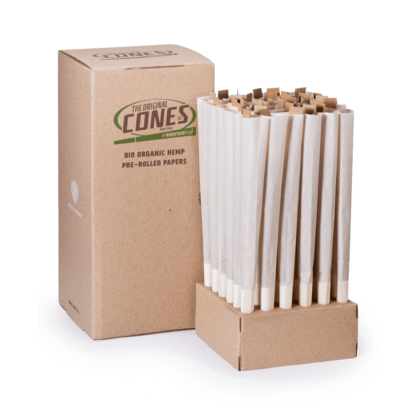 Bio Organic Hemp Pre rolled Cones® Hemp Giga - box contains 36pcs.