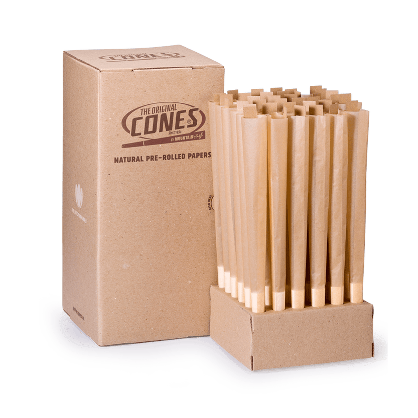 Natural Pre Rolled Cones® Brown Giga - Box contains 36pcs.