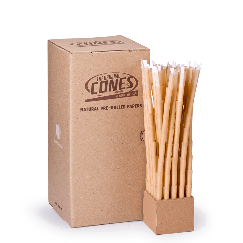 Natural Pre Rolled Cones® Brown Small 1¼ - Box contains 900 pcs.