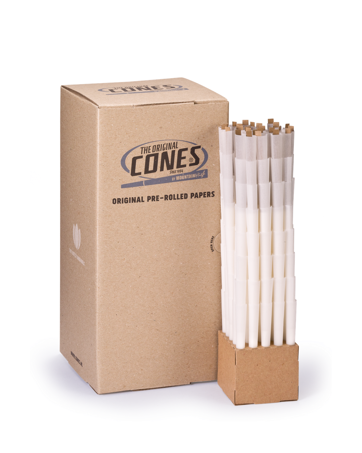 Original Pre-Rolled Cones® White King Size 109/26 - Bulk Box contains 800pcs.