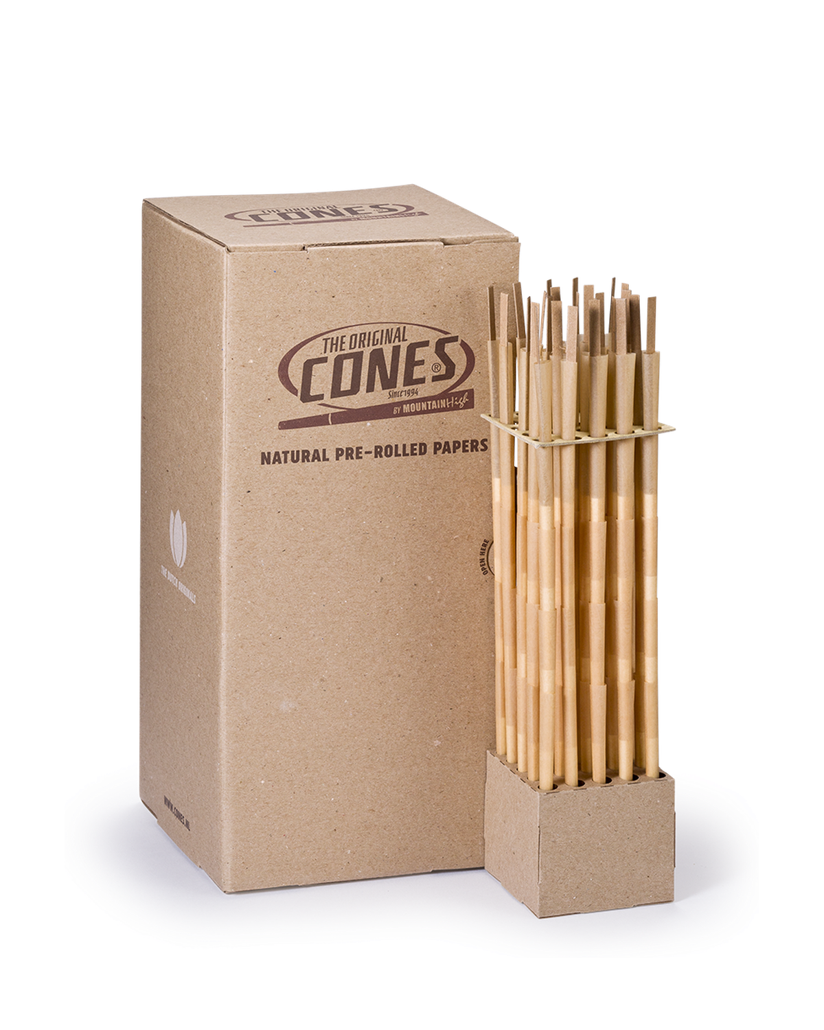 Natural Pre Rolled Cones® Brown Reefer 109/40 - Bulk Box contains 500 pcs.