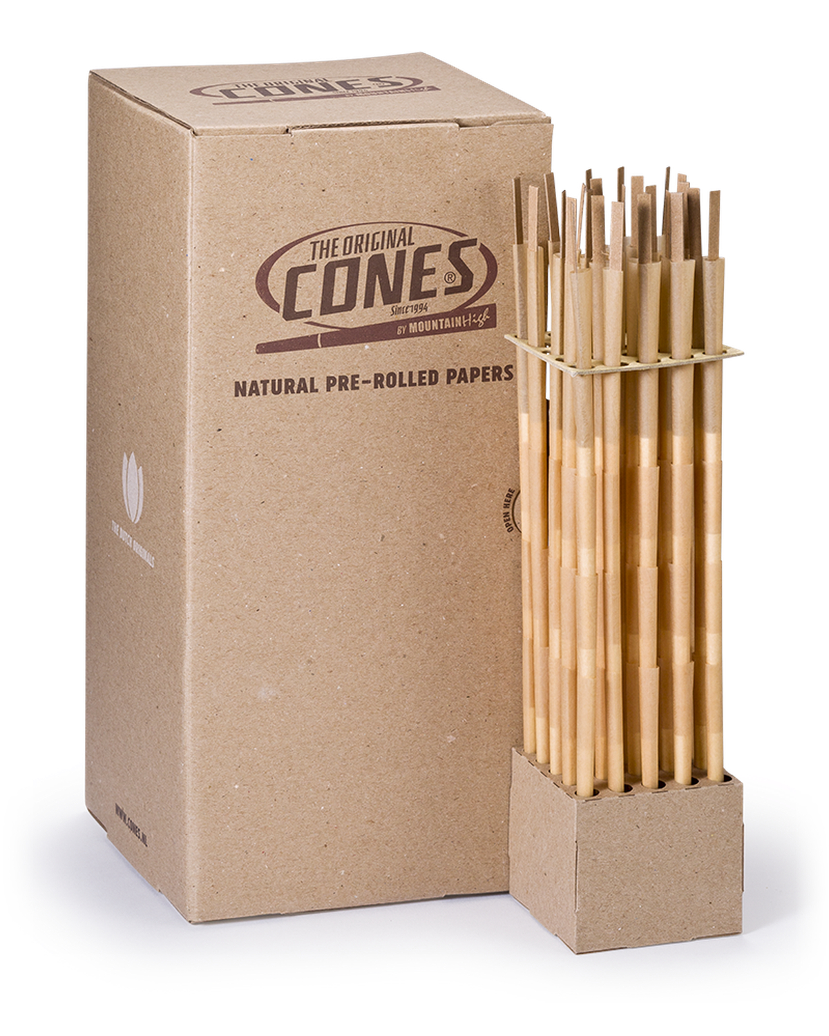 Natural Pre Rolled Cones® Brown Reefer 109/40 - Bulk Box contains 500 pcs.