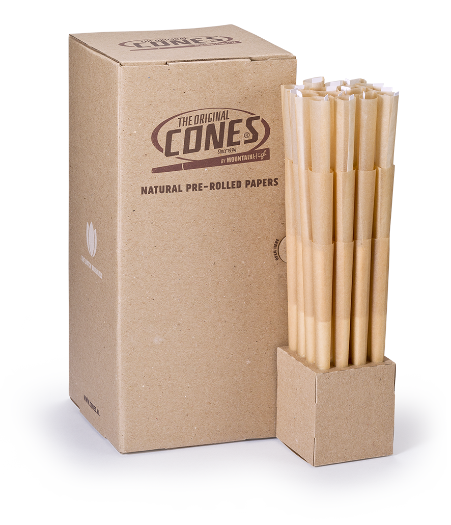 Natural Pre Rolled Cones® Brown Super Sized 180/58 - Box contains 192pcs.