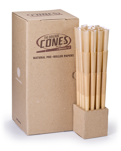 Natural Pre Rolled Cones® Brown Super Sized 180/58 - Bulk Box contains 192pcs.