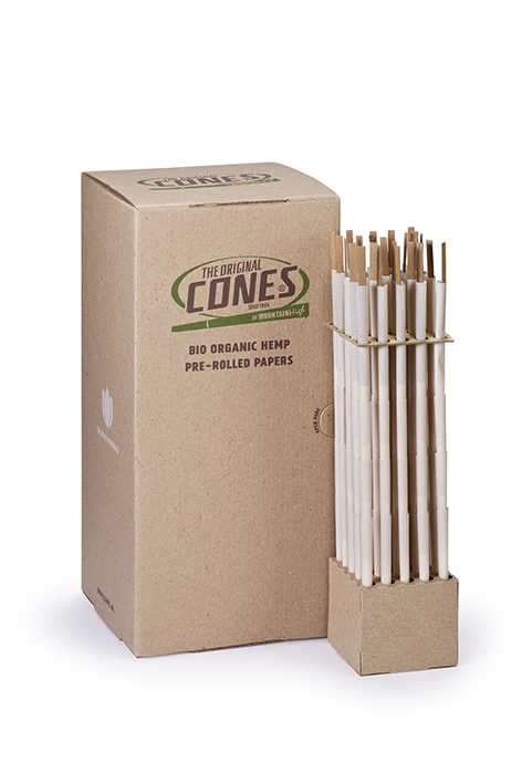 Bio Organic Hemp Pre rolled Cones® Hemp Reefer 140/40 – Schachtel enthält 500 Stück.