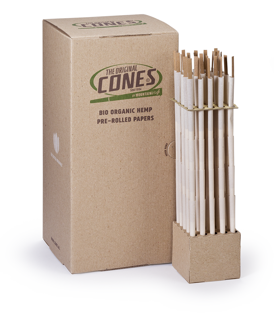 Bio Organic Hemp Pre rolled Cones® Hemp Reefer 140/40 – Schachtel enthält 500 Stück.
