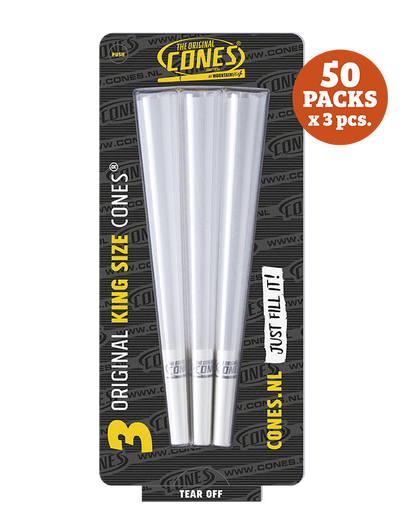 Original Pre Rolled Cones® White King Size 3pcs. - 50 x 3pcs. per master case