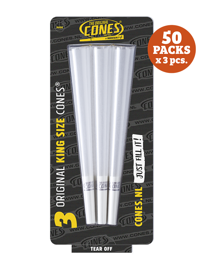 Original Pre Rolled Cones® White King Size 3pcs. - 50 x 3pcs. per master case