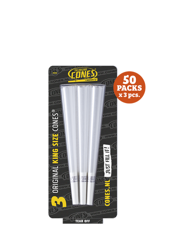 Original Pre Rolled Cones® White King Size 3pcs. - 50 x 3pcs. per Master Case