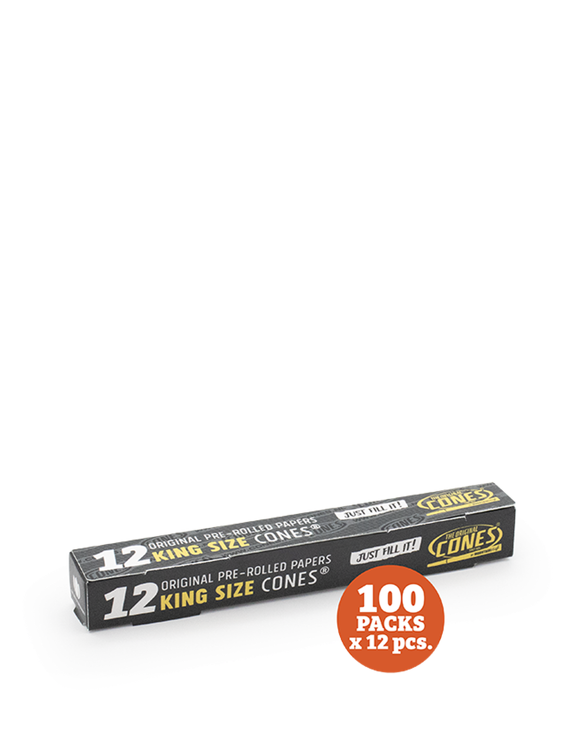 Original Pre rolled Cones® White Basic King Size 12pcs. - 100 Slideboxes x 12pcs. per Master Case