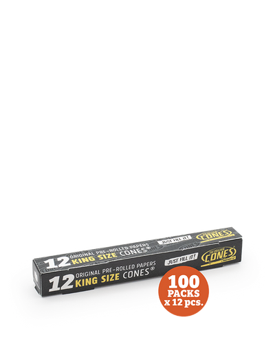 Original Pre rolled Cones® White Basic King Size 12pcs. - 100 Slideboxes x 12pcs. per Master Case