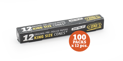 Original Pre rolled Cones® White Basic King Size 12 Stück - 100 Schachteln x 12 Stück pro Umkarton