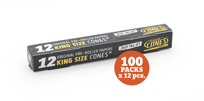 Original Pre rolled Cones® White Basic King Size 12pcs. - 100 boxes x 12pcs. per master case
