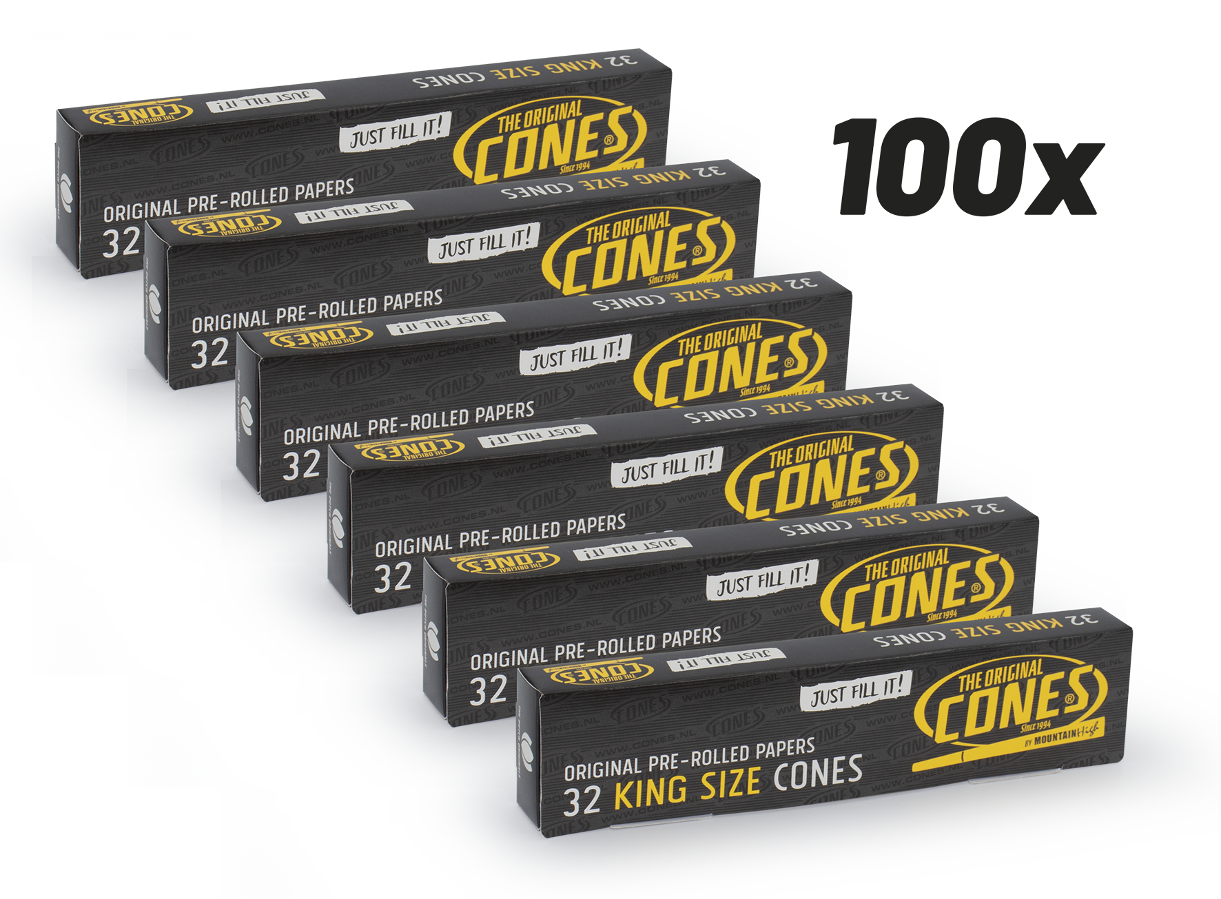 Original Pre Rolled Cones® White  Basic King Size 32pcs. - 100 x 32pcs. per master case