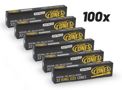 Conos Pre Enrollados Originales® Blanco Básico King Size 32uds. - 100 x 32 uds. por caja maestra