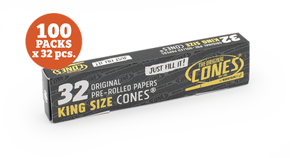 Original Pre Rolled Cones® White  Basic King Size 32pcs. - 100 x 32pcs. per master case