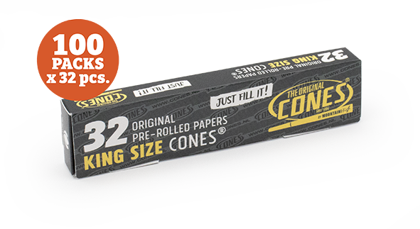 Original Pre Rolled Cones® White  Basic King Size 32pcs. - 100 x 32pcs. per master case