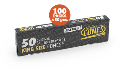 Conos® Preenrollados Originales Blanco Basic King Size 50uds. - 100 cajas x 50uds. por caja maestra