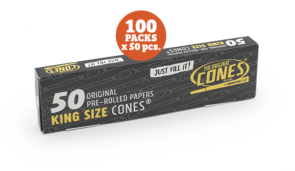 Original Pre rolled Cones® White Basic King Size 50pcs. - 100 boxes x 50pcs. per master case